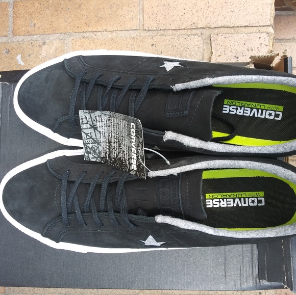 🆕Converse | Lunarlon One Star Ox Low Top Shoes in Black/grey Mens Size 11.5 - Picture 8 of 11
